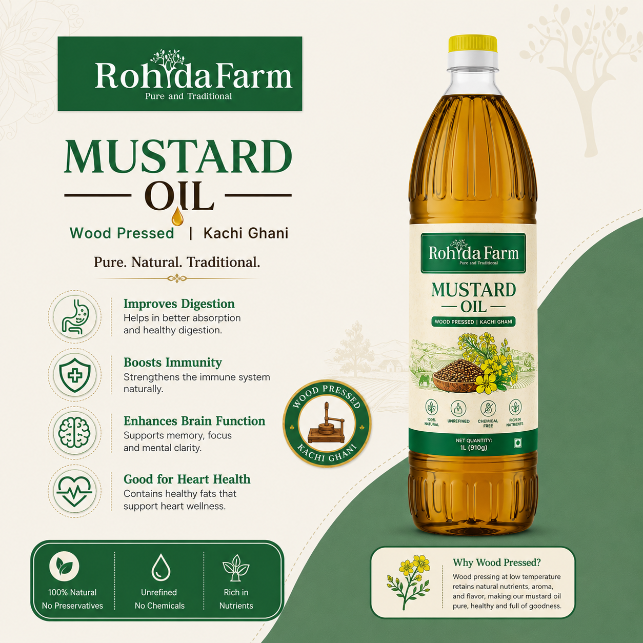 Rohda Farm Wood Pressed Mustard Oil - alternate view